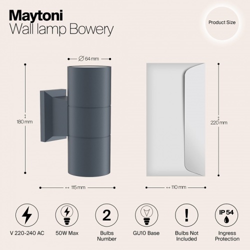 Светильник на штанге Maytoni Bowery O574WL-02GR в Соколе фото 3