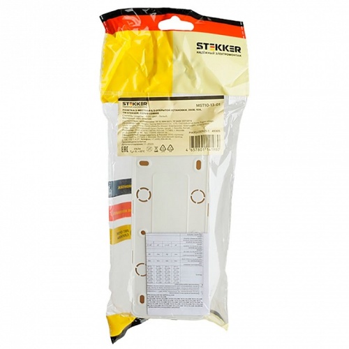 Розетка тройная без заземления Stekker София 49305 в Нижнем Новгороде фото 3