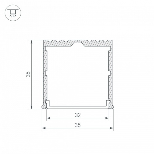Профиль накладной Arlight ARH-POWER-W35-2000 ANOD 016138 в Нижнем Новгороде фото 2