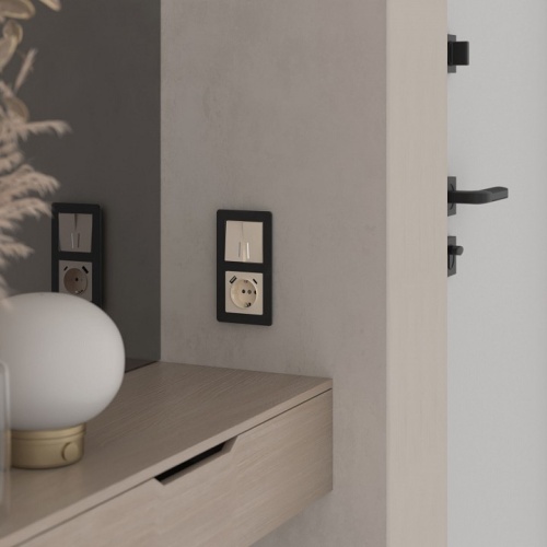 Выключатель проходной двухклавишный с подсветкой без рамки Werkel айвори акрил W1122143 в Нижнем Новгороде фото 3