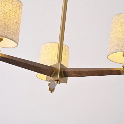 Люстра на штанге Imperiumloft Jorgenson Beige/Dark wood STAVRA01 в Нижнем Новгороде фото 8