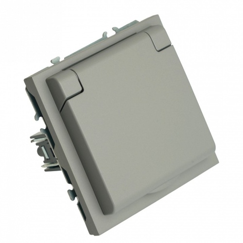 Розетка с заземлением и со шторкой, с крышкой Stekker Эмили 49959 в Нижнем Новгороде фото 3