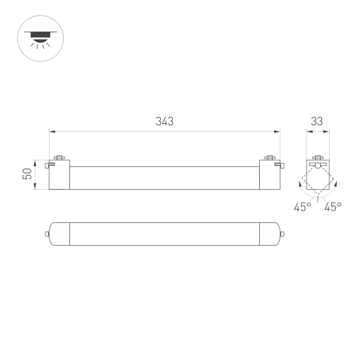 Светильник LGD-NEPTUN-2TR-L343-10W Day4000 (BK, 100 deg, 230V) (Arlight, IP20 Металл, 5 лет) в Перми фото 3