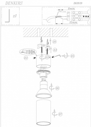 Спот Denkirs TUBE DK2029-GG в Нижнем Новгороде фото 2