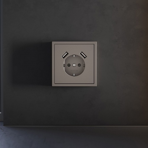 Накладка для розетки с заземлением и со шторками и 2хUSB type A Voltum S70 VLS000914 в Нижнем Новгороде фото 4