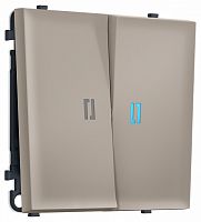 Выключатель проходной двухклавишный с подсветкой без рамки Ambrella Volt MS MS364040 в Нижнем Новгороде