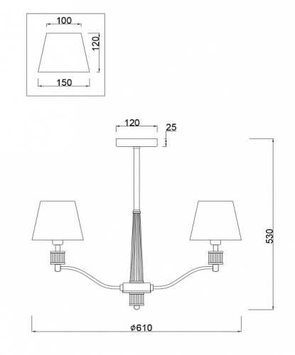 Люстра на штанге Freya Clarissa FR5020PL-05CH в Нижнем Новгороде фото 2
