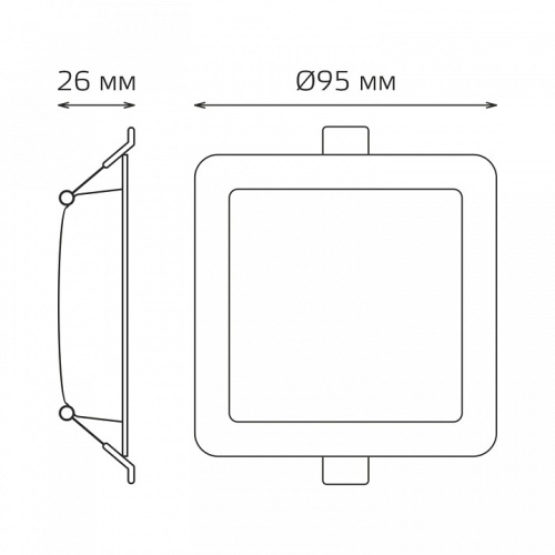 Встраиваемый светильник Gauss  9031420205 в Нижнем Новгороде фото 2