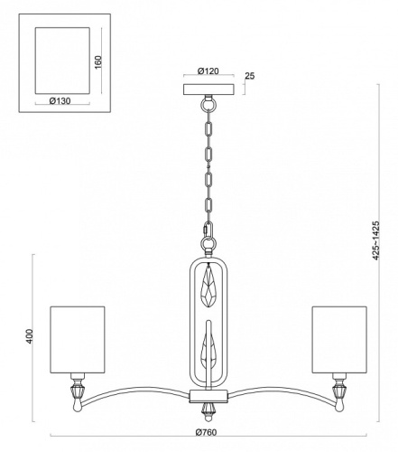 Подвесная люстра Freya Riverside FR1007PL-07N в Изобильном фото 3