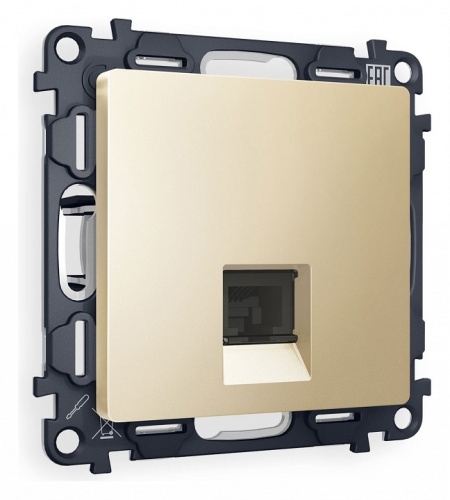 Розетка телефонная RJ-11 со штрокой, без рамки Ambrella Volt ALFA MA612030 в Нижнем Новгороде