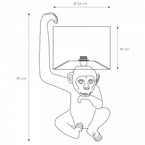 Настольная лампа декоративная Lucide Extravaganza Chimp 10502/81/30 в Петровом Вале фото 4