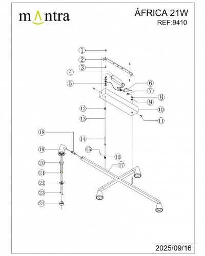 Подвесная люстра Mantra Africa 9410 в Нижнем Новгороде фото 7