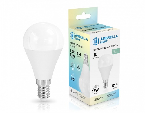 Лампа светодиодная Ambrella Light G45 E14 13Вт 4000K 451314 в Нижнем Новгороде фото 2