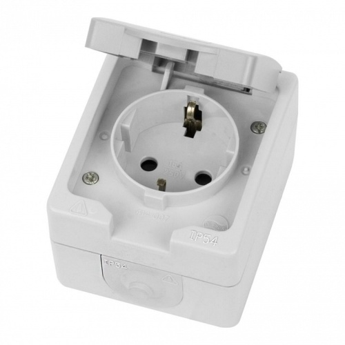 Розетка с заземлением и со шторкой, с крышкой Stekker Велена 49727 в Нижнем Новгороде фото 2