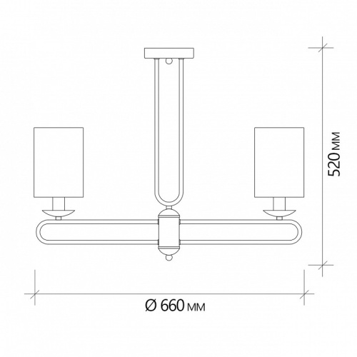 Люстра на штанге Escada Eclipse 10166/5PL Chrome в Соколе фото 3