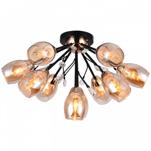 Люстра на штанге ILLUMICO  IL1284-10CPA-29 BK GD в Нижнем Новгороде