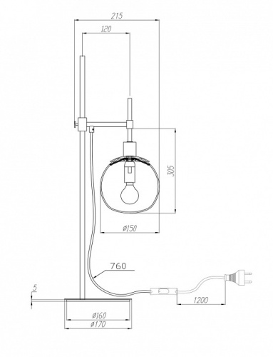 Настольная лампа декоративная Maytoni Erich MOD221-TL-01-N в Бородино фото 2