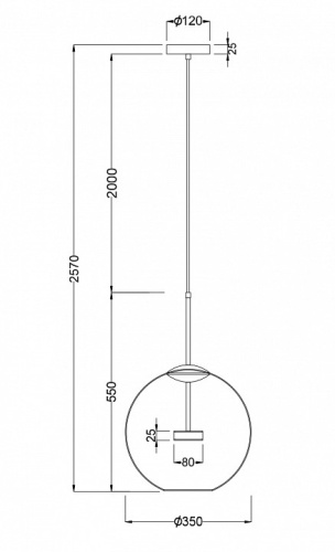 Подвесной светильник Maytoni Cometa MOD056PL-L12G3K в Саратове фото 3