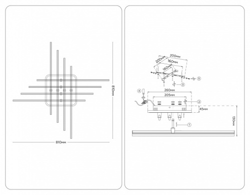 Люстра на штанге Ambrella Light COMFORT FL6261 в Нижнем Новгороде фото 4