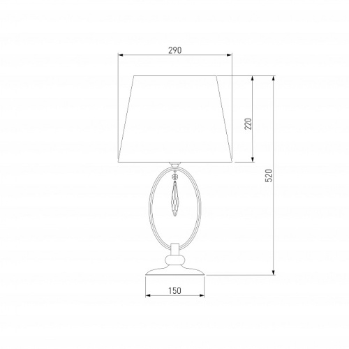 Настольная лампа декоративная Eurosvet Madera 01055/1 хром/прозрачный хрусталь Strotskis в Нижнем Новгороде фото 3