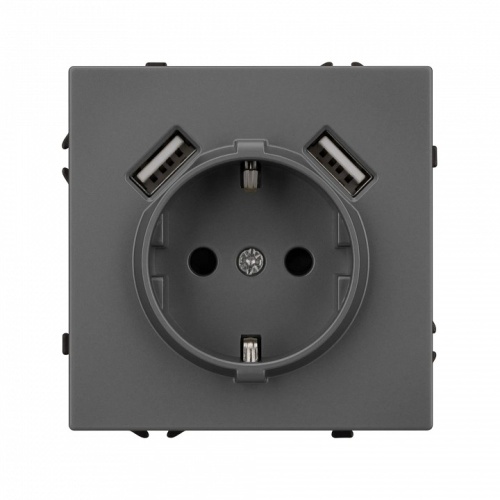 Розетка с заземлением и 2хUSB type A, без рамки Arlight SCT 054291 в Нижнем Новгороде фото 2