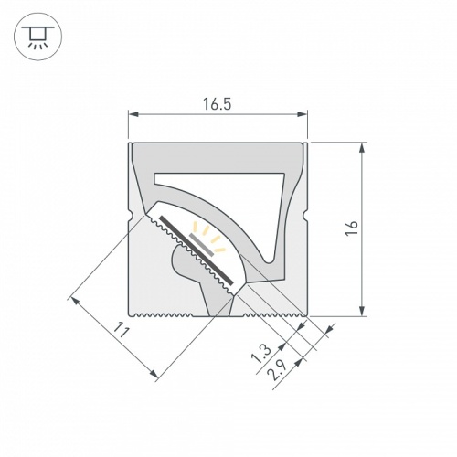 Профиль накладной гибкий Arlight WPH-FLEX 059568 в Нижнем Новгороде фото 2