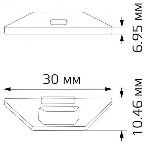 Набор заглушек для профиля с отверстием Gauss  BT482 в Нижнем Новгороде фото 2