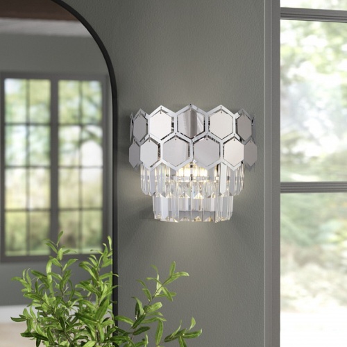 Накладной светильник Eurosvet Ariana 10124/2 хром/прозрачный хрусталь Strotskis (10113/2) в Нижнем Новгороде фото 5