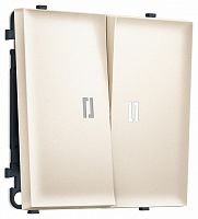 Выключатель проходной двухклавишный с подсветкой без рамки Ambrella Volt MS MS244035 в Нижнем Новгороде