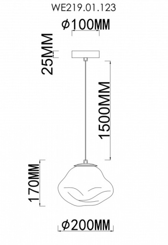 Подвесной светильник Wertmark Isola WE219.01.123 в Голицыно фото 2