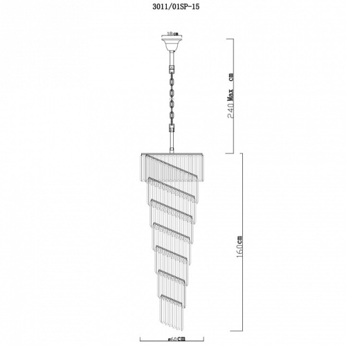 Подвесной светильник Divinare Charlotte 3011/01 SP-15 в Нижнем Новгороде фото 4