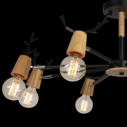 Люстра на штанге Loft it Sven 10024/8 Black в Нижнем Новгороде фото 4