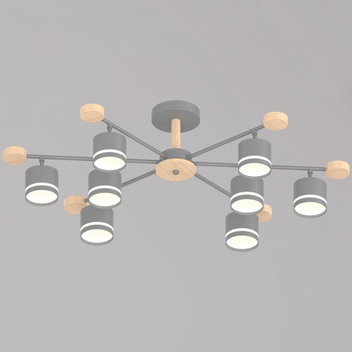 Люстра на штанге 78730 78730-0.3-08 GX53 GREY+WOOD в Нижнем Новгороде