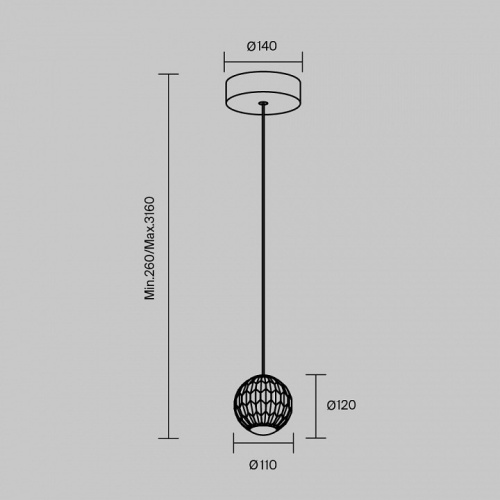 Подвесной светильник Maytoni Sapphire MOD293PL-L6BS3K в Липецке фото 4