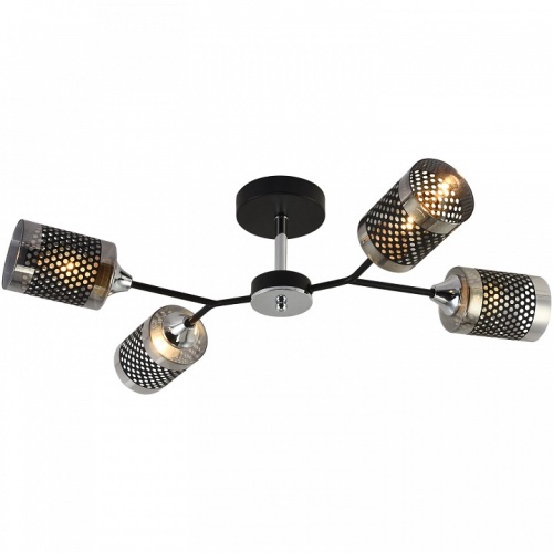 Люстра на штанге 01405-3.3-04B BK+CR в Нижнем Новгороде фото 4