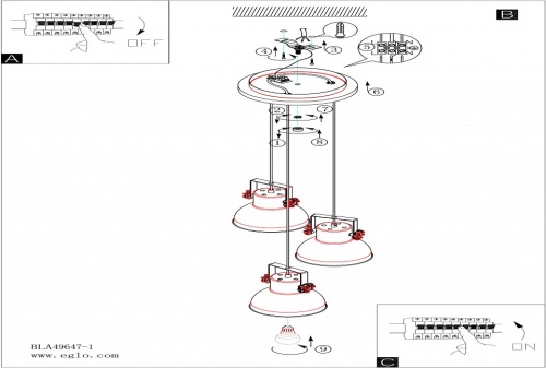 Подвесной светильник Eglo Barnstaple 49647 в Нижнем Новгороде фото 3