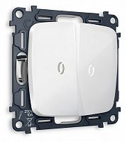 Выключатель двухклавишный с подсветкой без рамки Ambrella Volt OMEGA MO104015 в Нижнем Новгороде