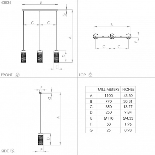 Подвесной светильник Eglo Kilnsdale 43833 в Нижнем Новгороде фото 2