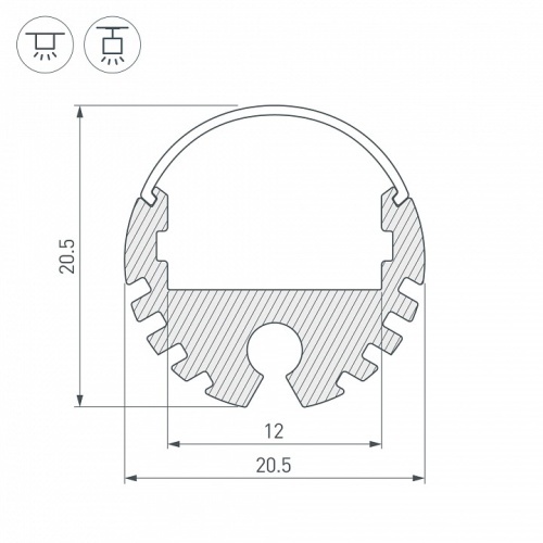 Профиль универсальный Arlight ARH-ROUND 040645 в Нижнем Новгороде фото 3