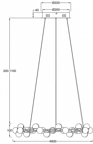 Подвесной светильник Maytoni Tessara MOD081PL-L50G3K в Нижнем Новгороде фото 3