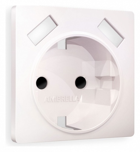 Накладка для розетки с заземлением и со шторками и 2хUSB type A Ambrella Volt ALFA AP2090 в Нижнем Новгороде