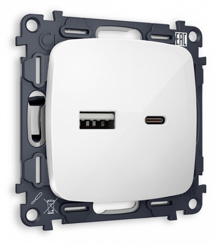 Розетка 2хUSB type A и C без рамки Ambrella Volt OMEGA MO111010 в Нижнем Новгороде