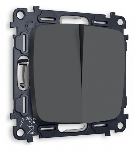 Выключатель проходной двухклавишный без рамки Ambrella Volt OMEGA MO903020 в Нижнем Новгороде