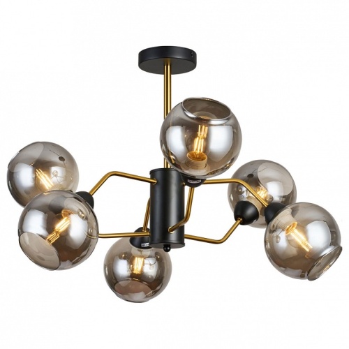 Люстра на штанге Imex MD.9083 MD.9083-6-S-BK+COP в Нижнем Новгороде