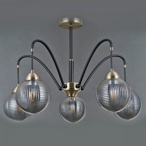 Люстра на штанге ILLUMICO  IL0433-5PSQ-79 BK AB в Нижнем Новгороде фото 4