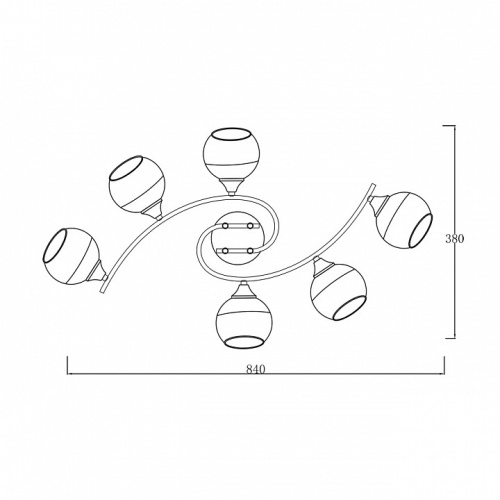 Потолочная люстра Escada Valley 539/6 в Нижнем Новгороде фото 2