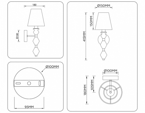 Бра Ambrella Light LH LH75409 в Нижнем Новгороде фото 2