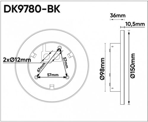 Накладной светильник Denkirs Alta DK9780-BK в Нижнем Новгороде фото 2