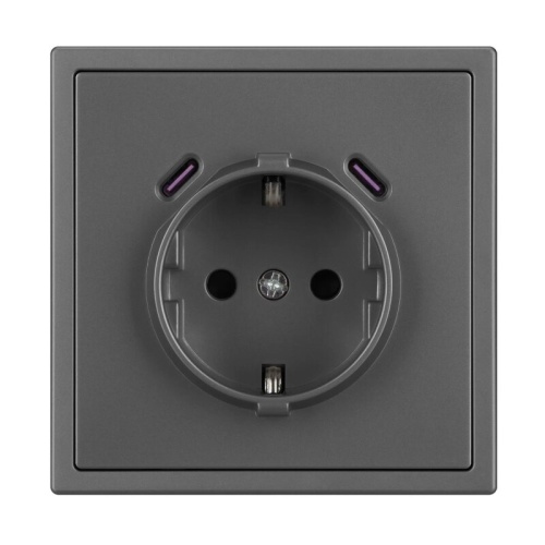Механизм розетки с заземлением и со шторками и 2хUSB type C Arlight NOBE 061816 в Нижнем Новгороде фото 2