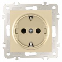 Розетка с заземлением и со шторкой, без рамки Arte Milano am-206 206.40-1.shampan в Нижнем Новгороде